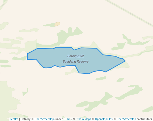 walking in Baring I252 Bushland Reserve map in Patchewollock