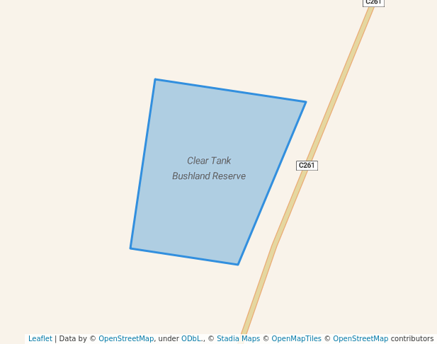 walking in Clear Tank Bushland Reserve map in Pira