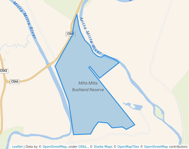 walking in Mitta Mitta Bushland Reserve map in Mitta Mitta