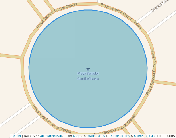walking in Praça Senador Camilo Chaves map in Uberlândia