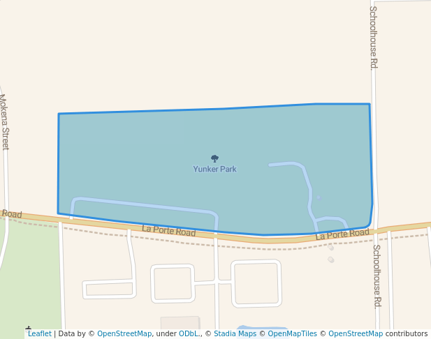 walking in Yunker Park map in Mokena