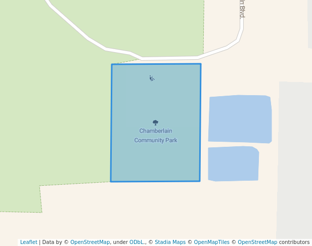 walking in Chamberlain Community Park map in Wauchula