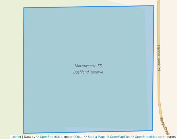 walking in Marraweeny I55 Bushland Reserve map in Boho