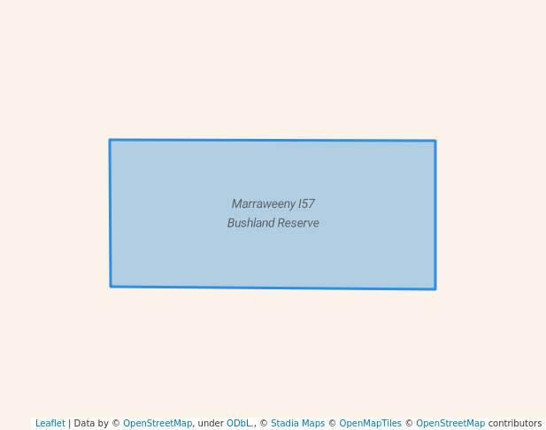 walking in Marraweeny I57 Bushland Reserve map in Euroa