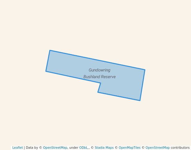 walking in Gundowring Bushland Reserve map in Ebden