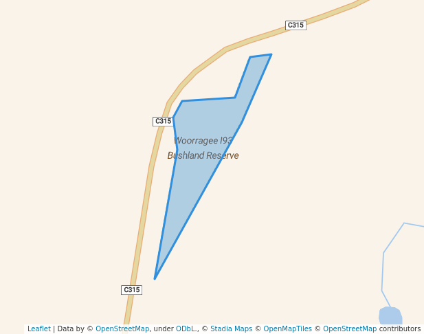 walking in Woorragee I93 Bushland Reserve map in Barnawartha