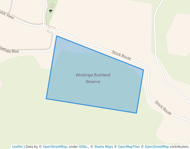 walking in Wodonga Bushland Reserve map in Ebden