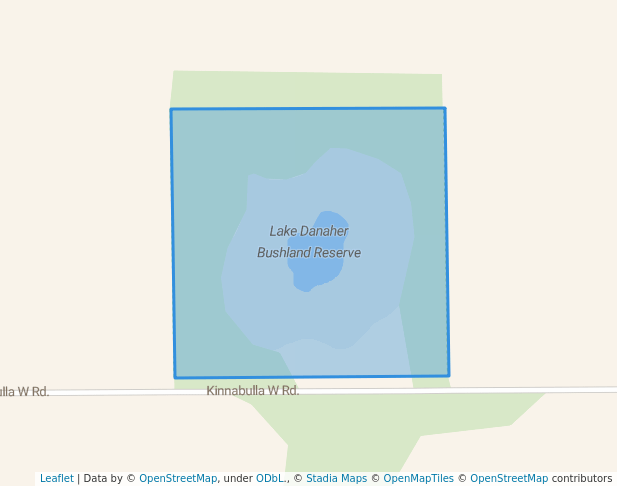 walking in Lake Danaher Bushland Reserve map in Curyo