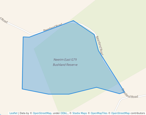 walking in Neerim East G79 Bushland Reserve map in Moe