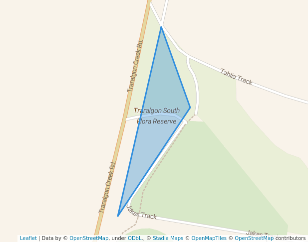 walking in Traralgon South Flora Reserve map in Flynn