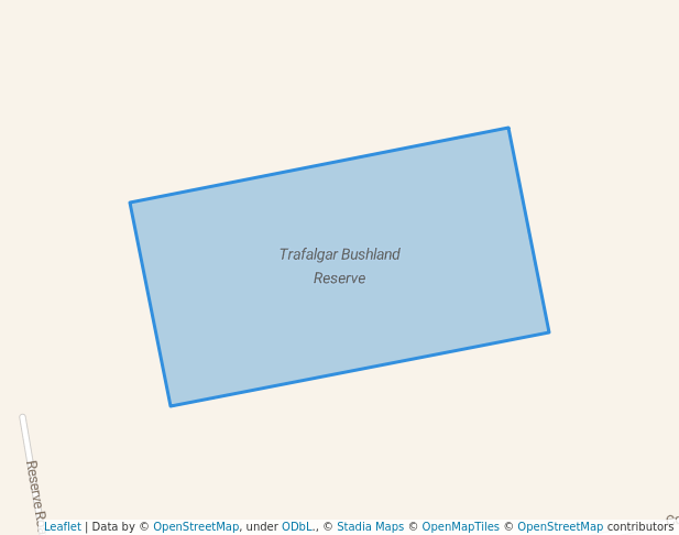 walking in Trafalgar Bushland Reserve map in Childers