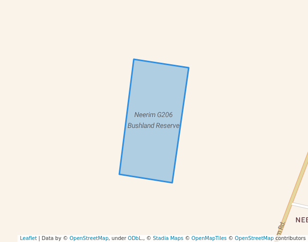 walking in Neerim G206 Bushland Reserve map in Neerim