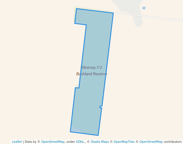 walking in Minimay I12 Bushland Reserve map in Peronne
