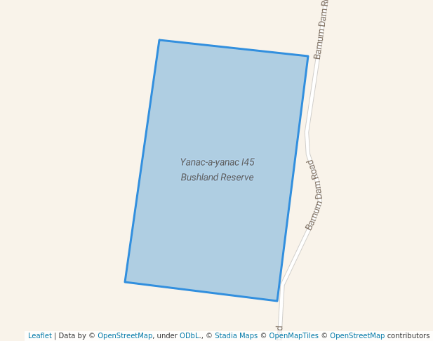 walking in Yanac-a-yanac I45 Bushland Reserve map in Yanac