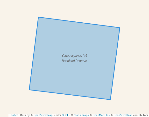 walking in Yanac-a-yanac I46 Bushland Reserve map in Nhill