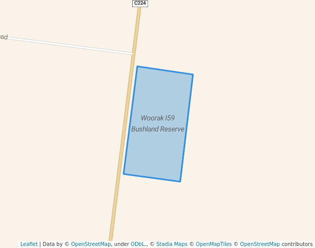 walking in Woorak I59 Bushland Reserve map in Nhill