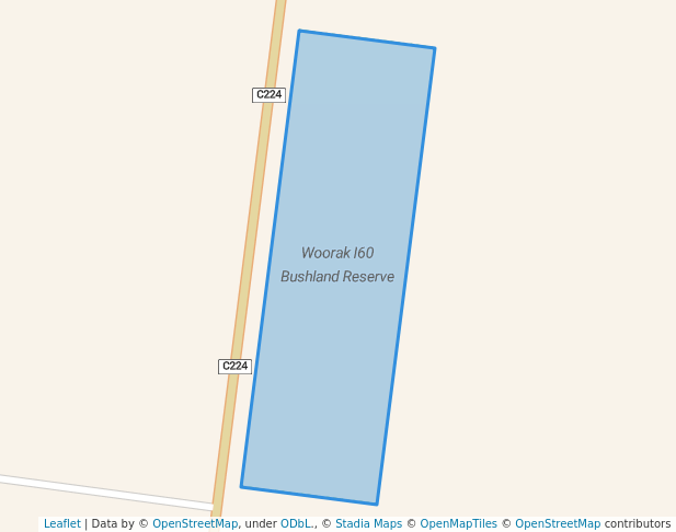 walking in Woorak I60 Bushland Reserve map in Nhill