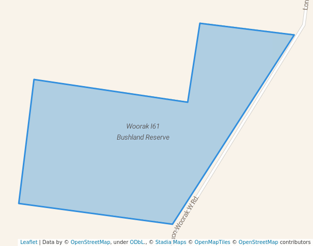 walking in Woorak I61 Bushland Reserve map in Nhill