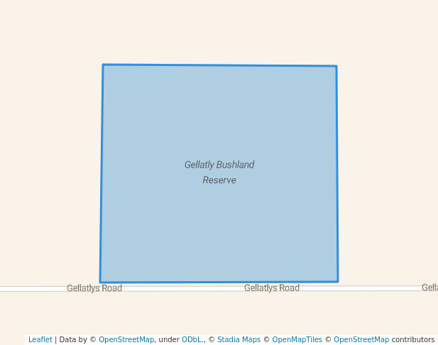 walking in Gellatly Bushland Reserve map in Lubeck