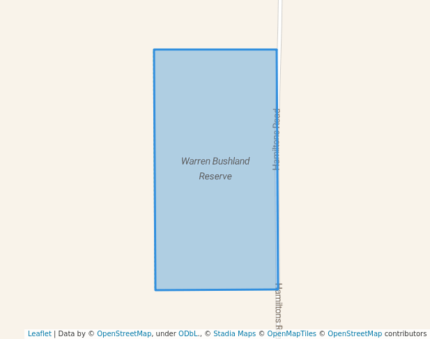 walking in Warren Bushland Reserve map in Lubeck