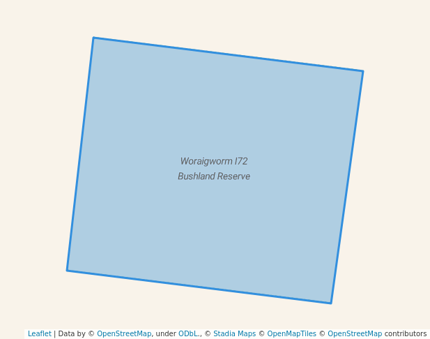 walking in Woraigworm I72 Bushland Reserve map in Gerang Gerung