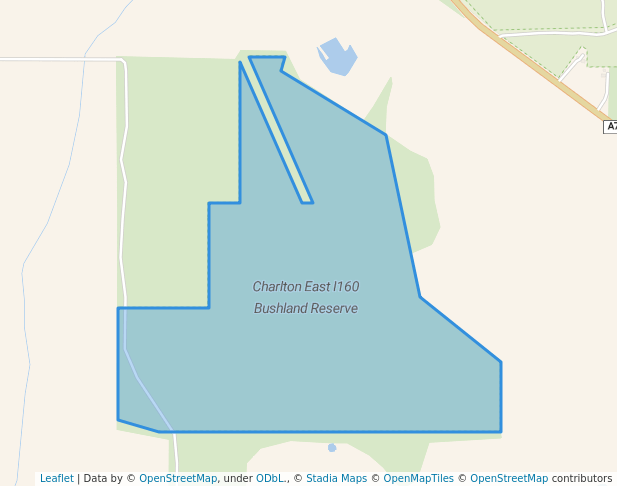 walking in Charlton East I160 Bushland Reserve map in Chirrip