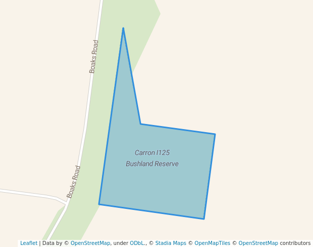 walking in Carron I125 Bushland Reserve map in Laen