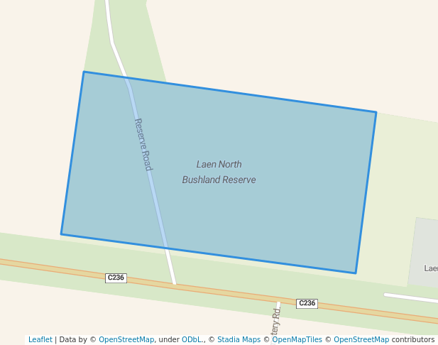 walking in Laen North Bushland Reserve map in Laen