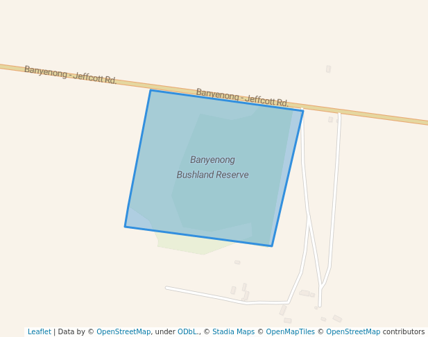 walking in Banyenong Bushland Reserve map in Laen