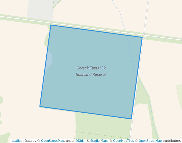 walking in Corack East I139 Bushland Reserve map in Laen