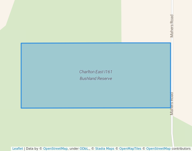 walking in Charlton East I161 Bushland Reserve map in Chirrip