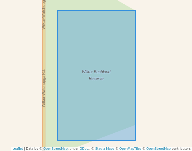 walking in Wilkur Bushland Reserve map in Lah