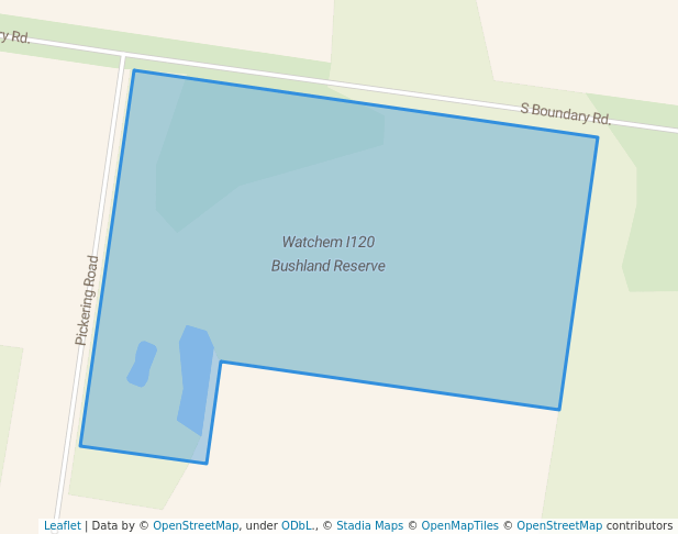 walking in Watchem I120 Bushland Reserve map in Warmur