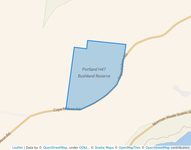 walking in Portland H47 Bushland Reserve map in Bolwarra