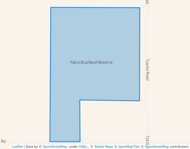 walking in Yalca Bushland Reserve map in Waaia