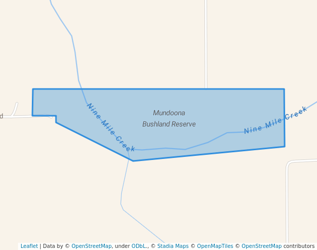 walking in Mundoona Bushland Reserve map in Wunghnu