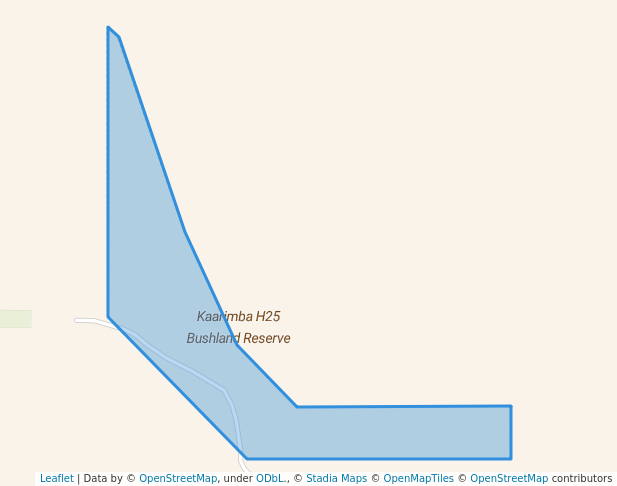walking in Kaarimba H25 Bushland Reserve map in Wunghnu