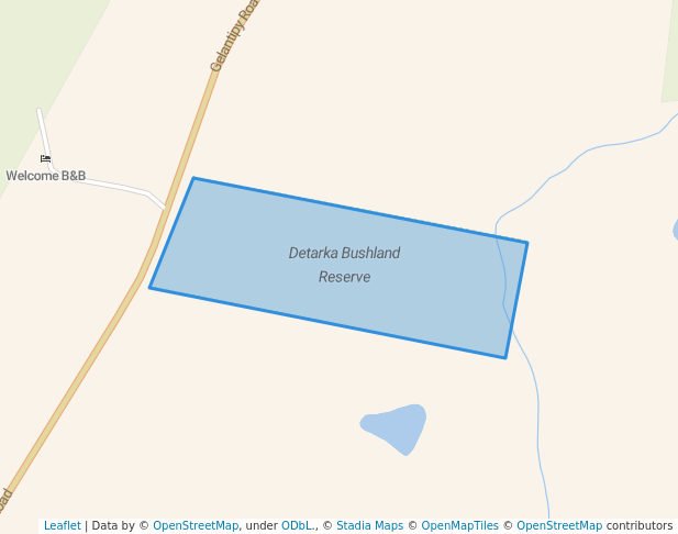 walking in Detarka Bushland Reserve map in Yalmy