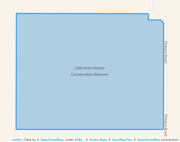 walking in Little Kotta Nature Conservation Reserve map in Kotta