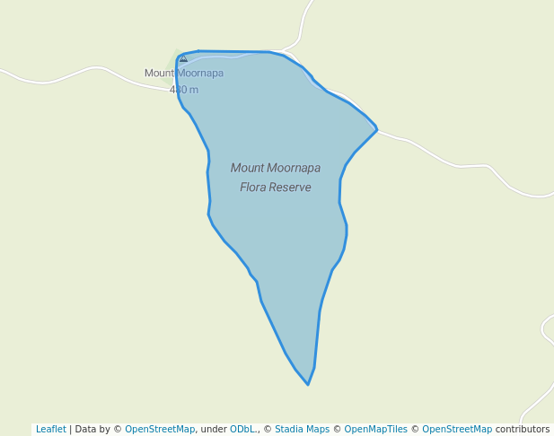 walking in Mount Moornapa Flora Reserve map in Maffra