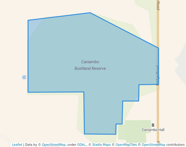 walking in Caniambo Bushland Reserve map in Dunkirk