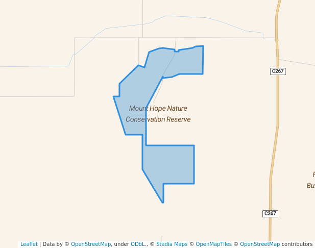 walking in Mount Hope Nature Conservation Reserve map in Mincha