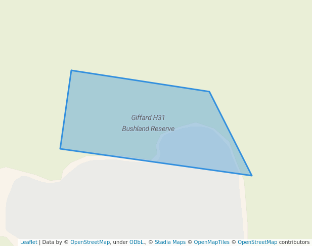 walking in Giffard H31 Bushland Reserve map in Lake Wellington