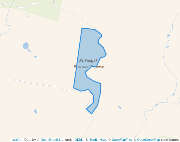 walking in Wy Yung I19 Bushland Reserve map in Ryans