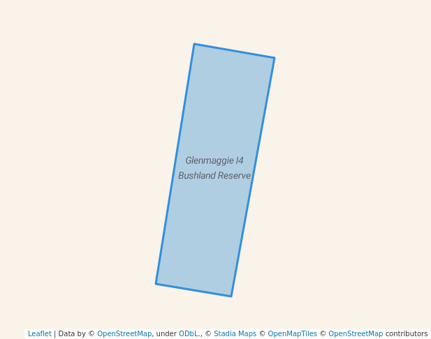 walking in Glenmaggie I4 Bushland Reserve map in Heyfield