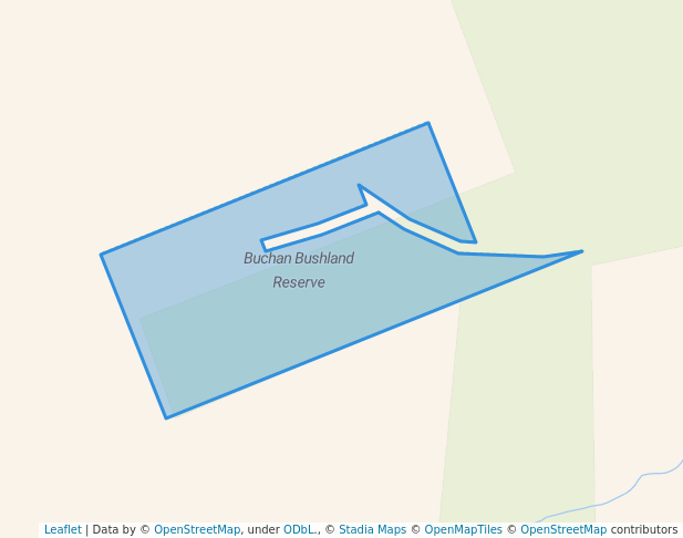 walking in Buchan Bushland Reserve map in Yalmy