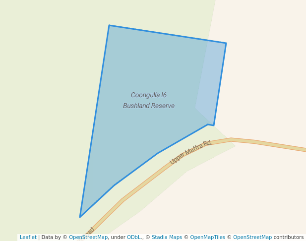 Coongulla I6 Bushland Reserve in Maffra West Upper | Map and Routes