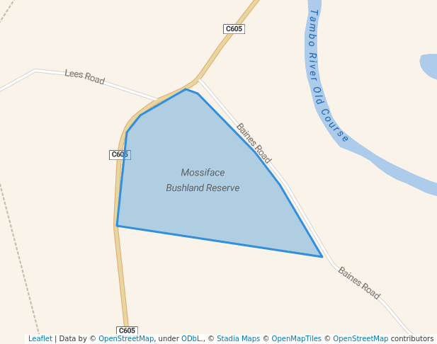 walking in Mossiface Bushland Reserve map in Yalmy