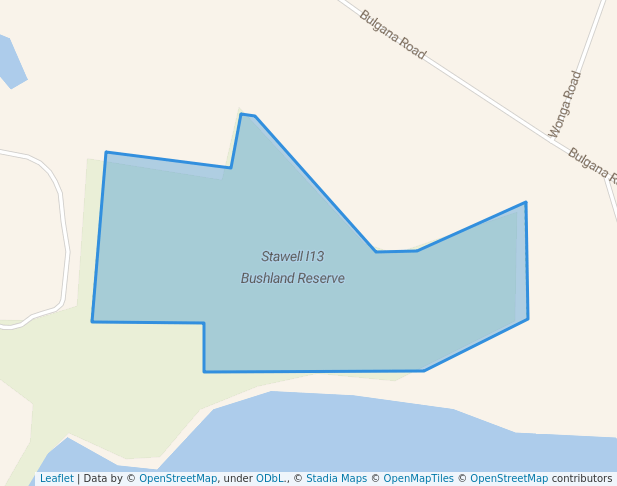 walking in Stawell I13 Bushland Reserve map in Stawell West