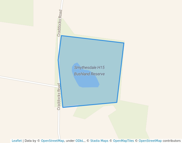 walking in Smythesdale H15 Bushland Reserve map in Haddon